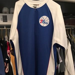 Vintage hardwood  Philadelphia 76ers warmup